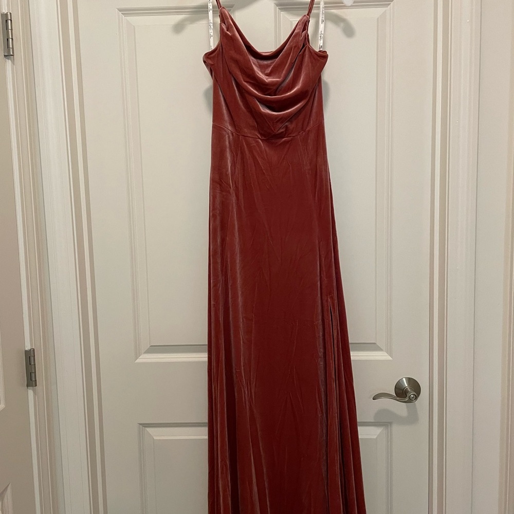 Never worn velvet bridesmaid dress